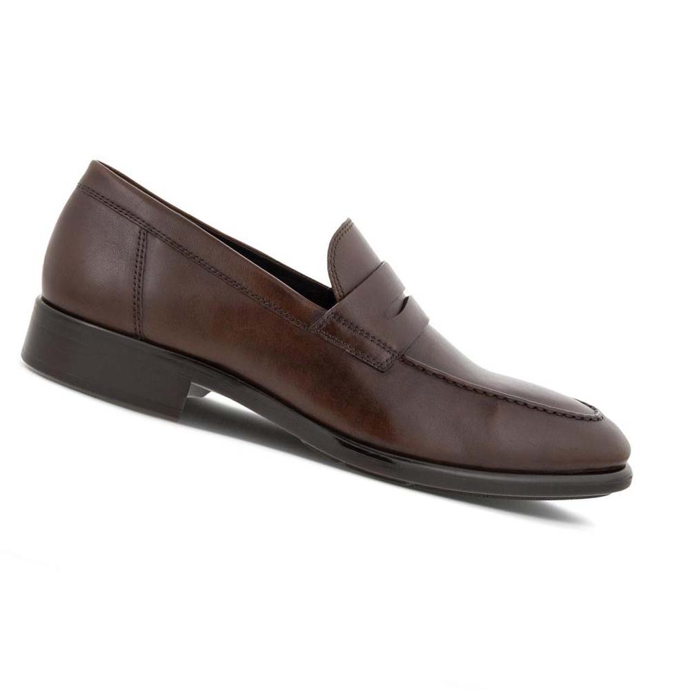 Férfi Ecco Citytray Penny Loafer Mokaszin Barna | HU 577ILH